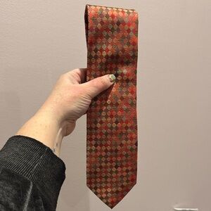 Stylish Geometric Red Men's Tie